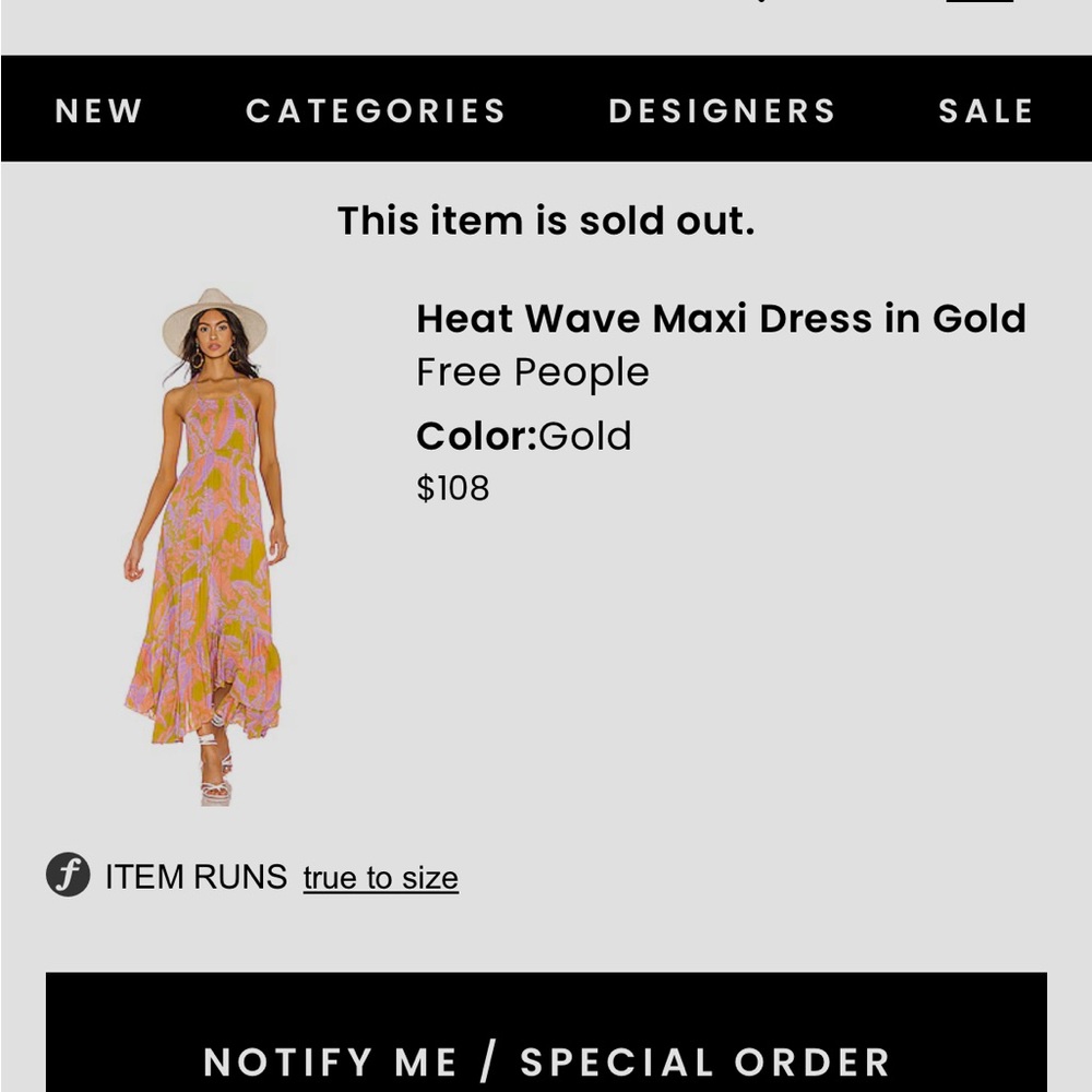 Free People Dress Size Small